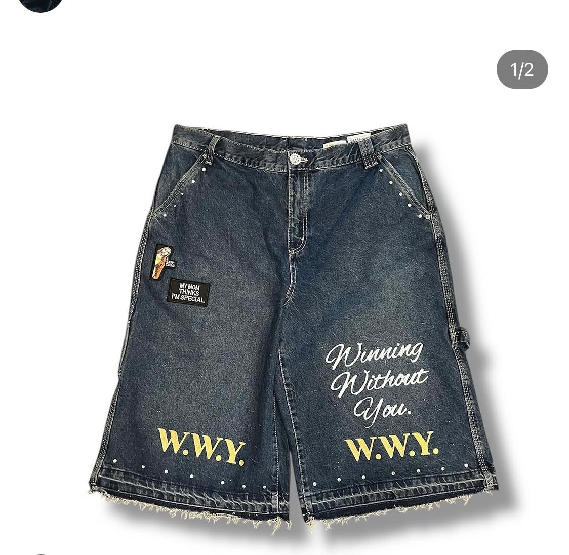 WWY Atelier Denim 05 Noir Script Carpenter front