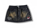 WINNINGWITHOUTYOU Black Gold Heart denim skirt front