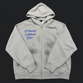 WWY “Blue Static” Zip Hoodie — front view