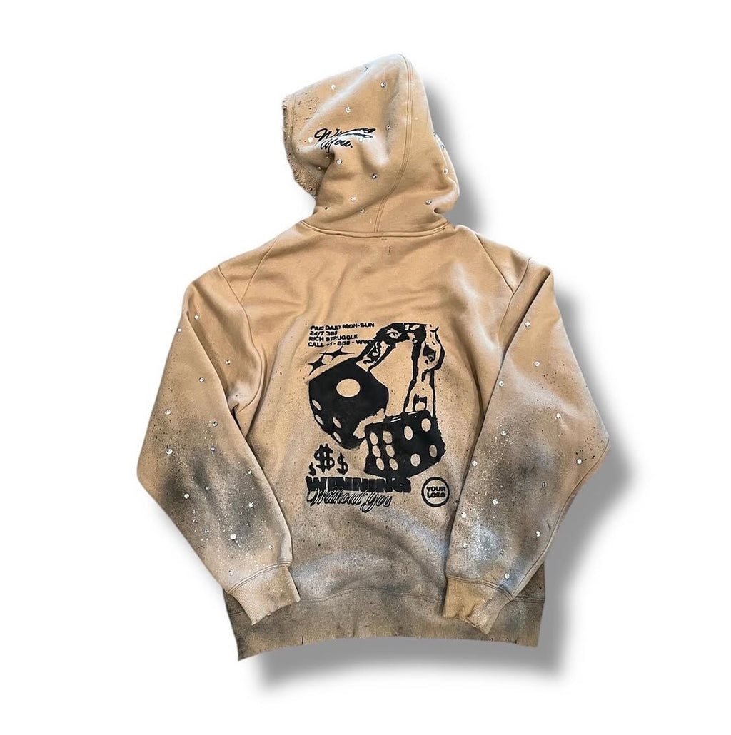 WWY Champagne Dust Crystal Hoodie back