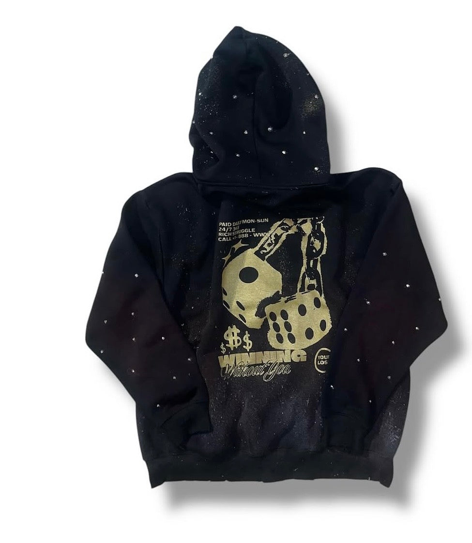 WWY Midnight Status Crystal Zip Hoodie back