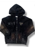 WWY Midnight Status Crystal Zip Hoodie front