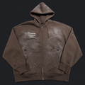 WWY “Mocha Risk” Zip Hoodie — front view